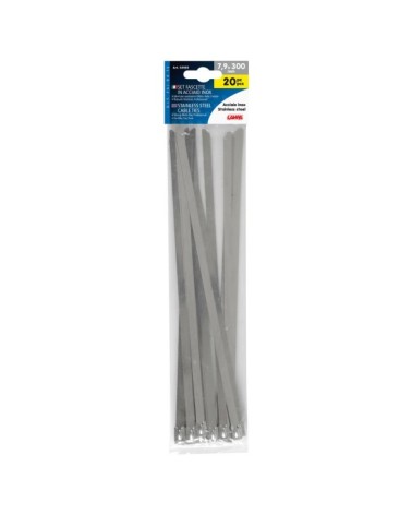 Fascette in acciaio inox, set 20 pz - 7,9x300 mm