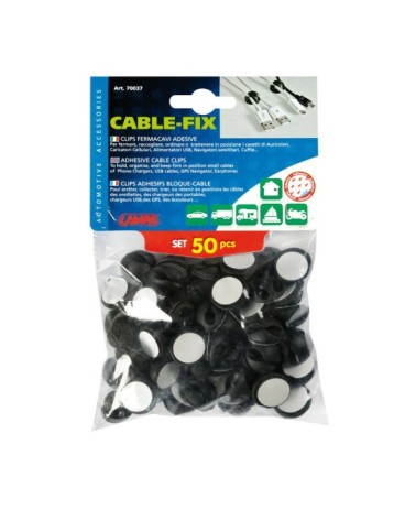 Cable-Fix, clips adesive fermacavi, 50 pz