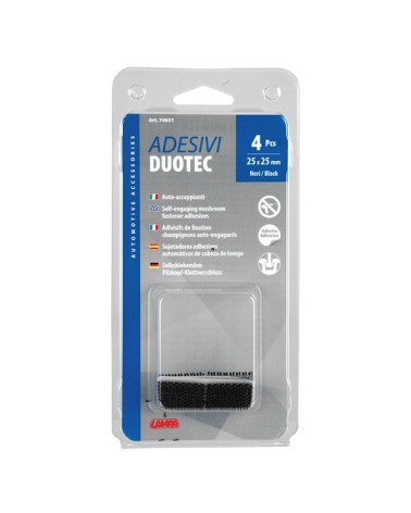 Adesivi Duotec auto-accoppianti, set 4 pz - 25x25 mm