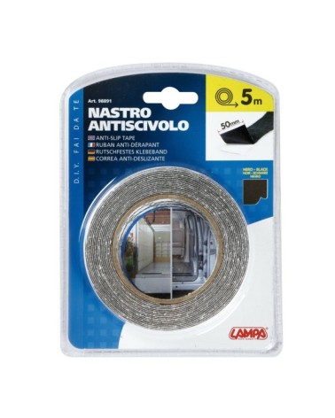 Nastro antiscivolo adesivo - 50 mm x 5 m - Nero