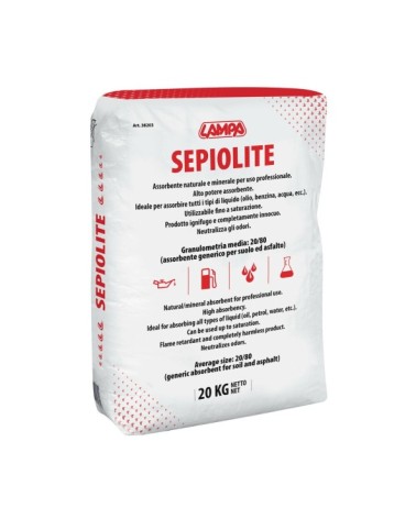 Sepiolite, assorbente generico per suolo ed asfalto, 20Kg