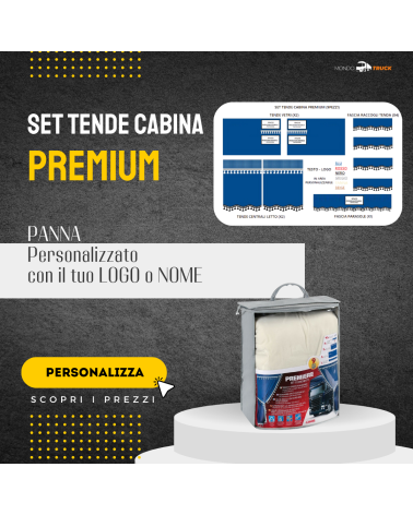 SET TENDE CABINA PREMIUM PANNA PERSONALIZZATE (9 PEZZI)