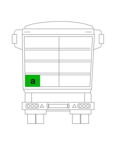 Marcatura in pvc verde con supporto adesivo - A