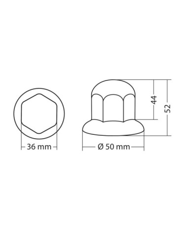 Copribulloni cromati in ABS - Ø 27 mm - Set 8 pz