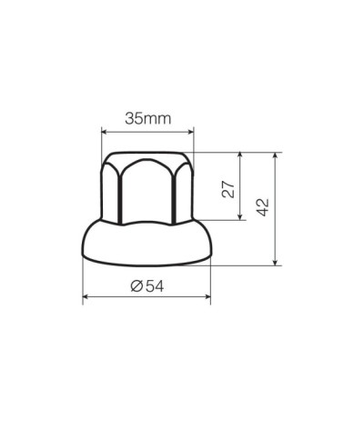 Set 40 copribulloni in acciaio inox - d. 32 mm