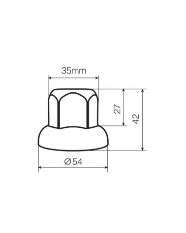 Set 40 copribulloni in acciaio inox - Ø 33 mm