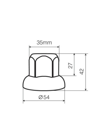 Set 40 copribulloni in acciaio inox lucidato - d. 32 mm