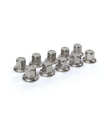 Set 10 copribulloni in acciaio inox - Ø 33 mm