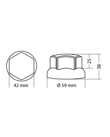 Set 10 copribulloni universali in ABS - Ø 32/33 mm - Cromo